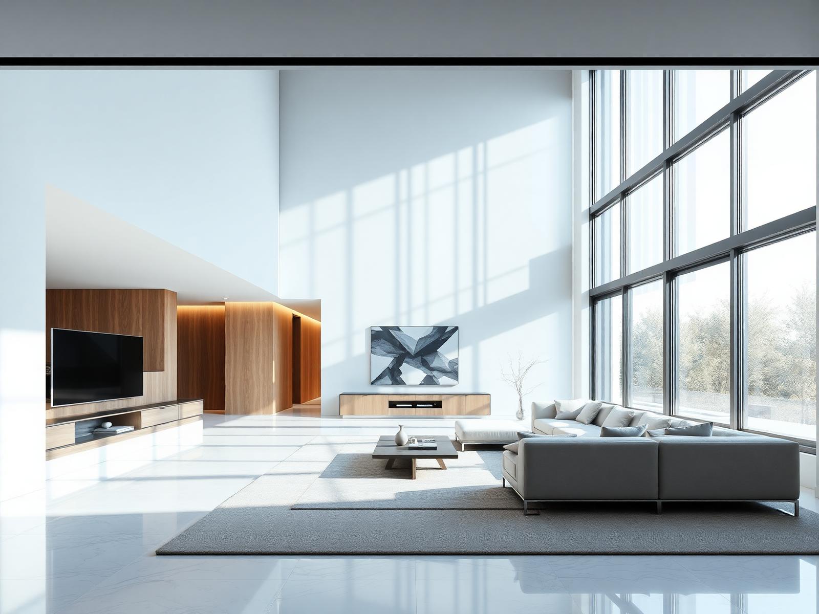Photorealistic architectural interior render